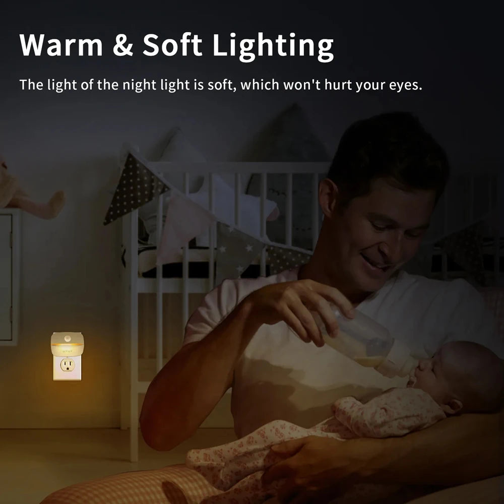 LED Night Light | Motion Sensor | EU Plug 220V | Hallway WC Bedroom
