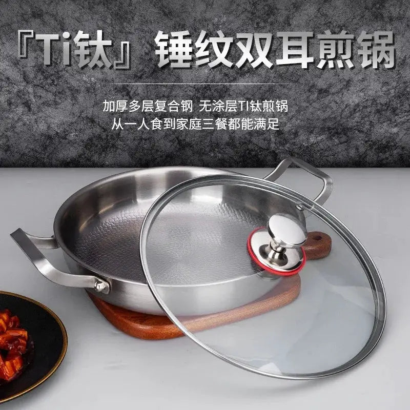 Fry Pan | Titanium Hammer Texture | Non Stick | One Piece
