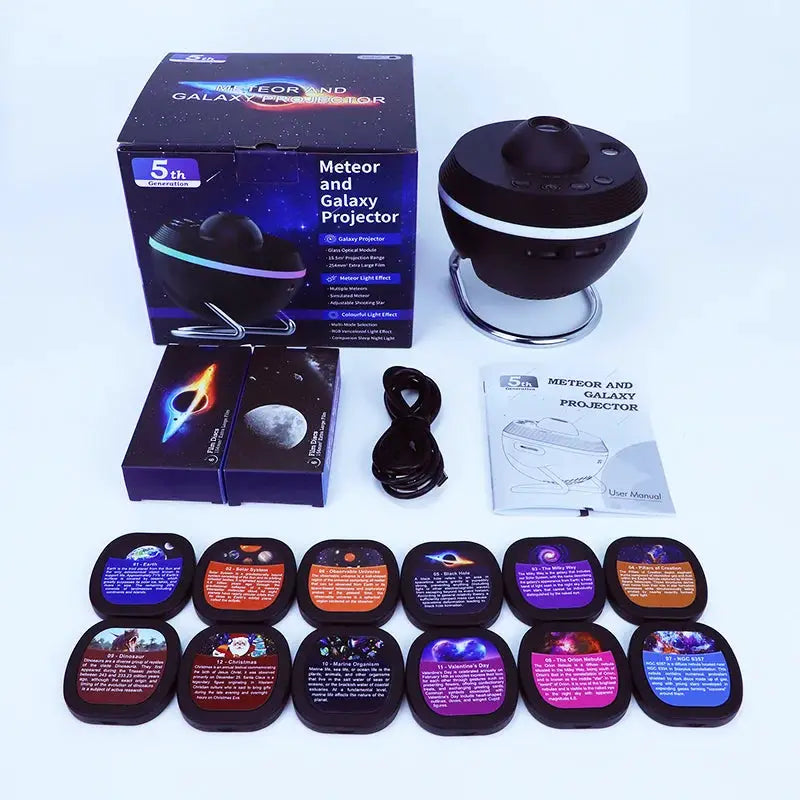 Newest Meteor 13 in 1 Ultra Clear Galaxy Projector Ultra Clear Night Light Lamp Rotary Space Ball Planetarium Projector Lights from PriceLows™