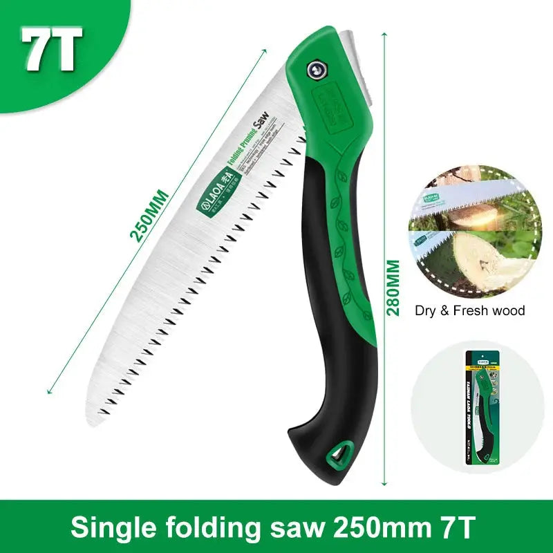 LAOA Sk5 Steel Pruning Saw | Ratchet Action | 14-25cm Blade