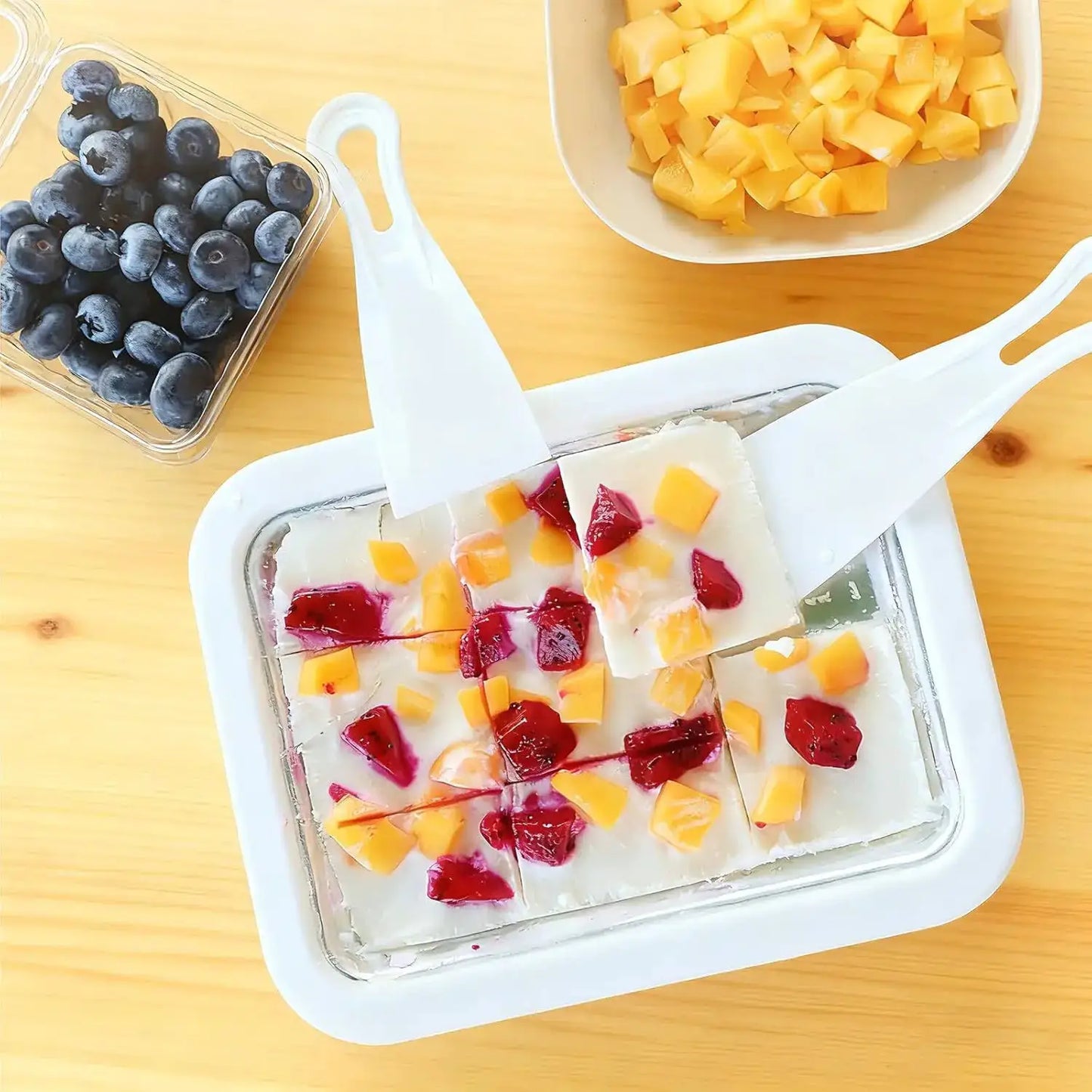 Ice Ice Cream Maker Pan Multifunctional Cold with 2 Scrapers Ice Cream Maker Plate Sweet Fried Food Plate Rolled Ice Cream Maker from PriceLows™