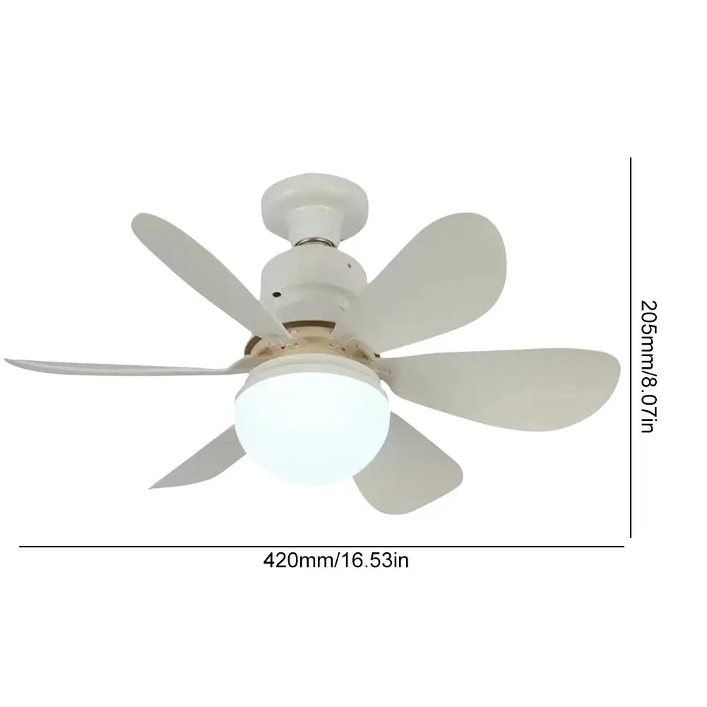Ceiling Fan with Light Light Bulb Fan Adjustable Wind Speed & Light Color Timing Wireless Fan Socket Fan Light for Home Office from PriceLows™