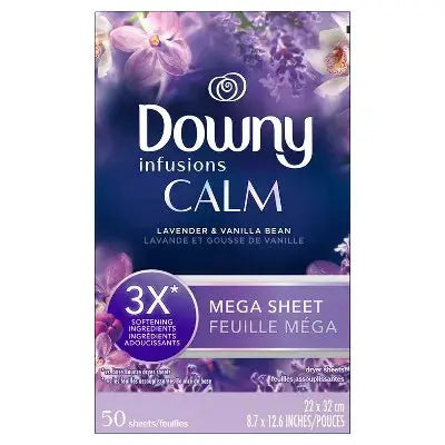 Fabric Softener | Wrinkle Control | Infused Scent | 50 Count Sheets