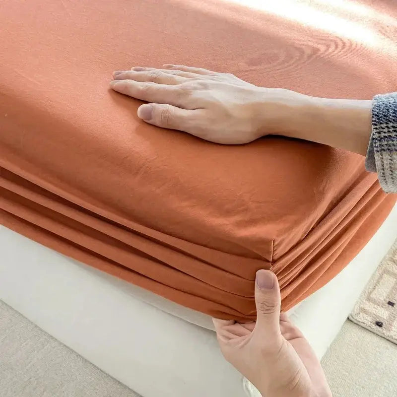 100% Cotton Fitted Bed Sheet With 360 Elastic Band Bedsheet Bedspread for Single Double King Queen Size Mattress Protector Cover from PriceLows™