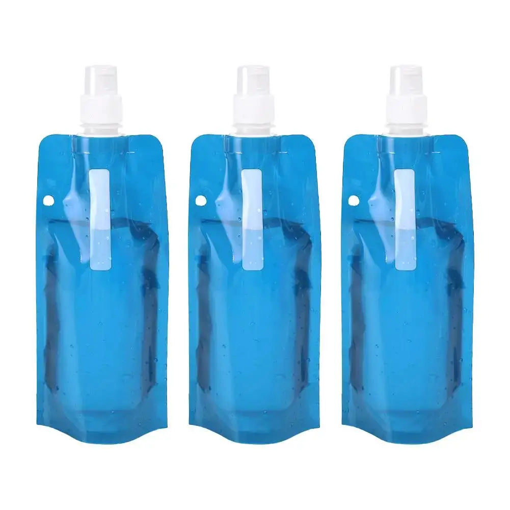 Cycling Water Bottle Foldable Portable 480ml Leak-Proof Durable Sport Water Bag Climbing and Camping Folding Water Bottle from PriceLows™