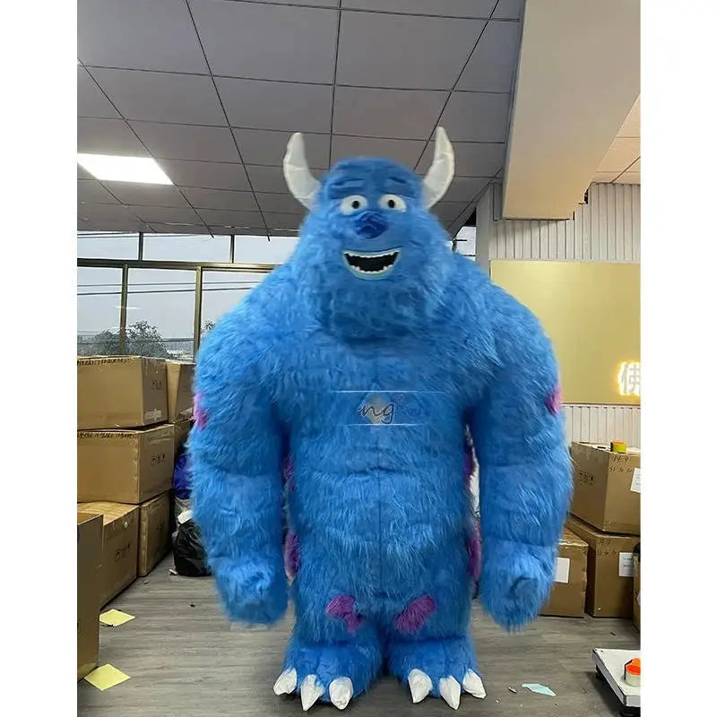 2m/2.6m Inflatable Blue Monster Costumes Adult Wearable Blow Up Suit Cosplay Halloween Inflatable Mascot No Battery from PriceLows™