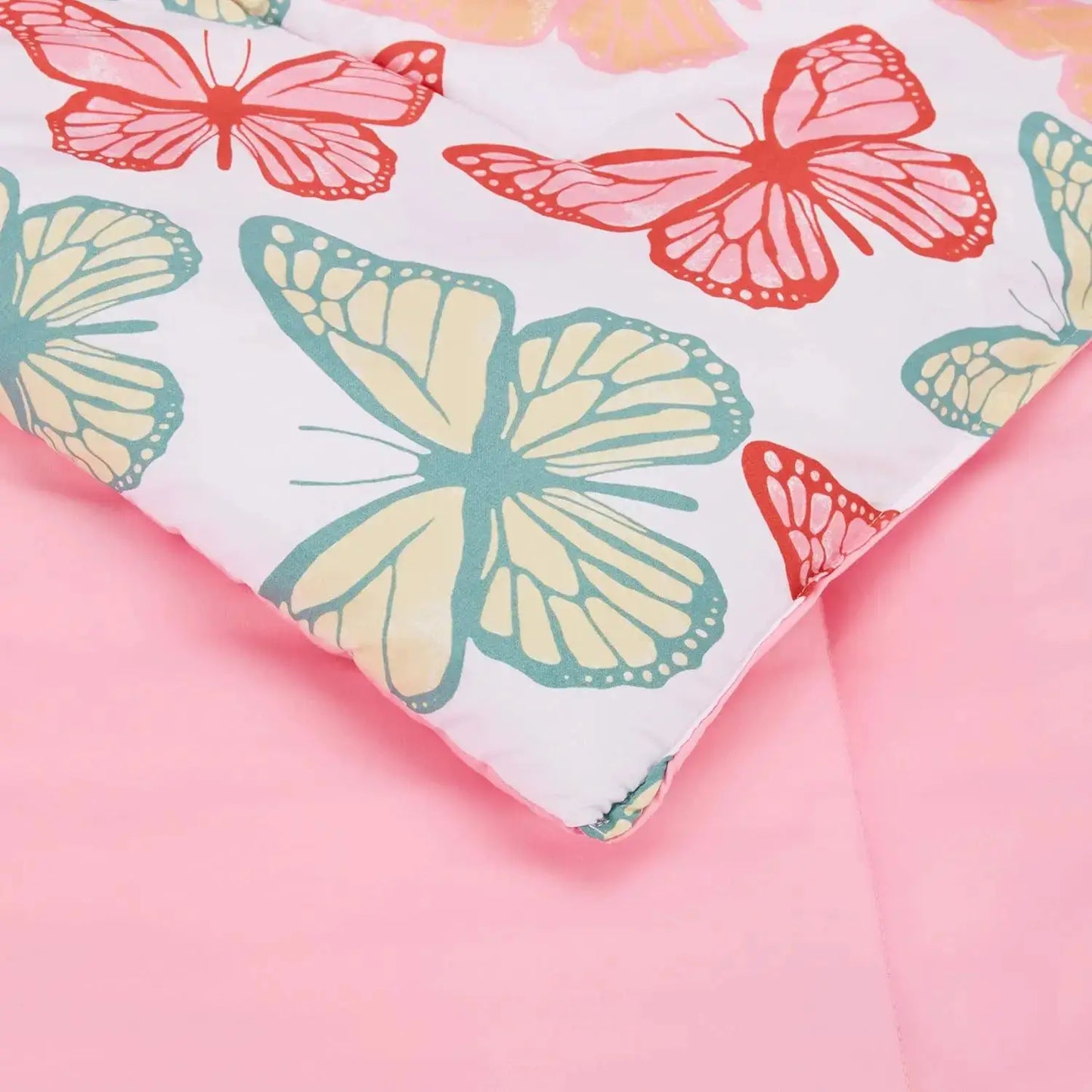 Twin Butterfly Bedding Set for Kids, Soft Microfiber Bed-in-a-Bag with Comforter and Sheets from PriceLows™