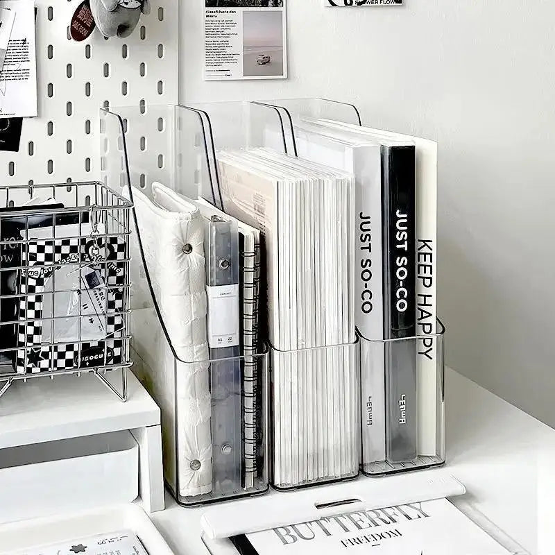 Desk File Organizer | Transparent PET | Vertical | Home Office