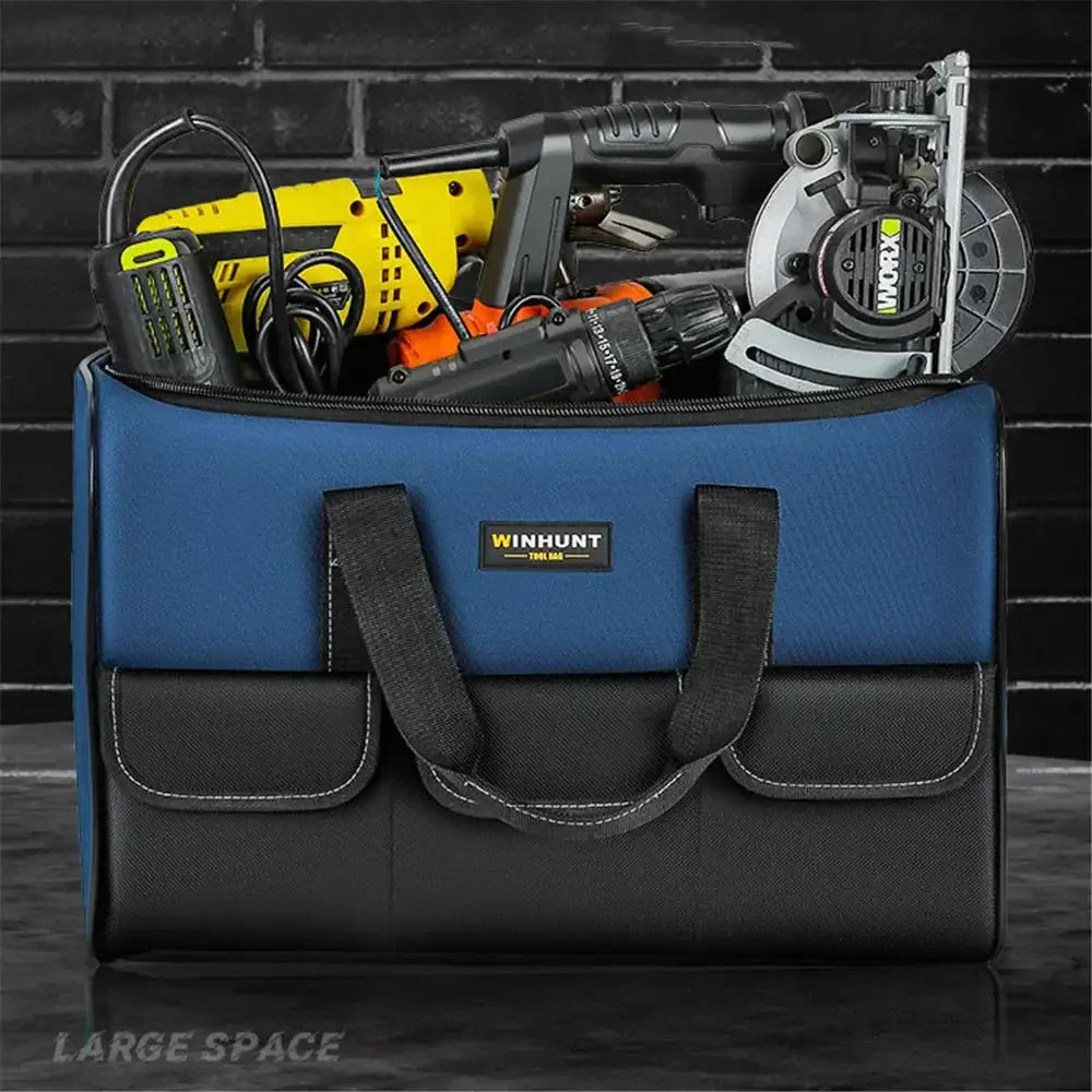 Square 1680D Oxford Cloth Tool Bag with 30% More Capacity Waterproof Multi Pockets Tool Organizer Tool Pouch Electrician Tools from PriceLows™