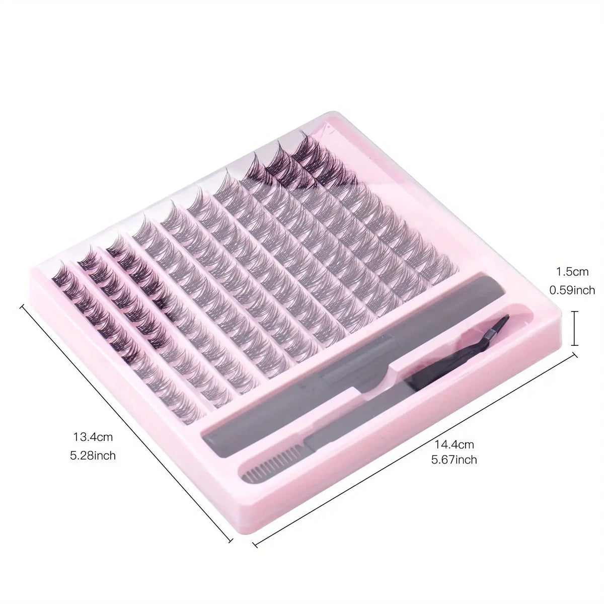Lash Extension Kit | Waterproof Bond | Synthetic Thick Clusters | 1Cm Length
