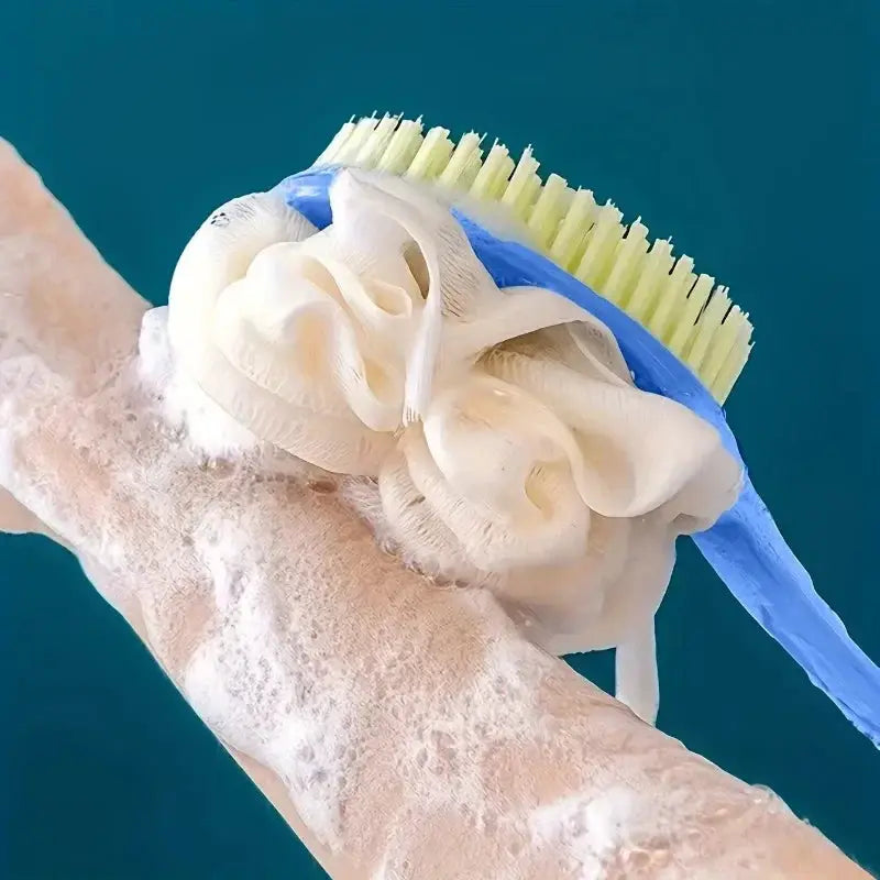 Bath Brush | 2-In-1 Back And Body | Soft Exfoliating Bristles | Long-Handled