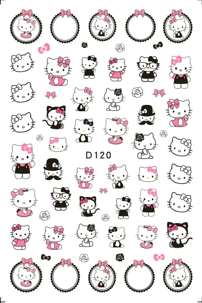 1PCS Cartoon Kawaii Pokémon Nail Stickers 3D Sanrio Hello Kitty Stickers For Nails Nails Accesories Anime Kuromi Nail Supplies from PriceLows™