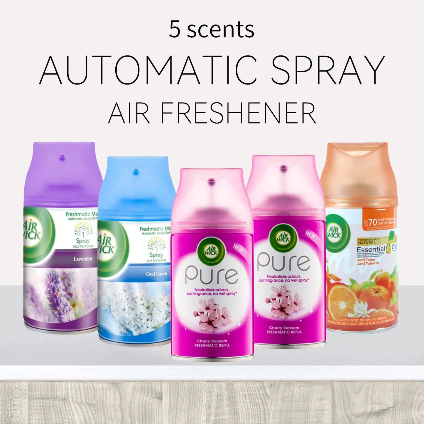 Automatic Spray Air Freshener Refill | 6.2 Oz Per Canister | 2 Pack Sets