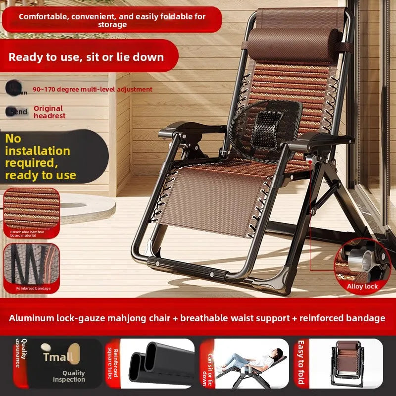 Lounge Chair Folding | Stainless Steel Frame | Recliner | One Size