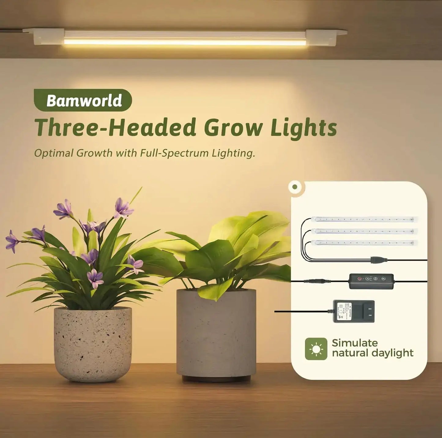 17-Tier Plant Stand with Grow Lights, Indoor Large Shelf for Multiple Plants, Heavy Duty Wood Rack for Living Room Patio from PriceLows™