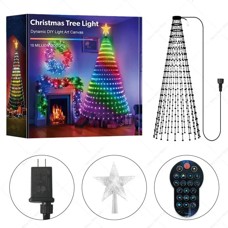 Smart Christmas Tree Lights 400LEDs Outdoor Holiday Decoration Remote & App Control RGB DIY Lmage Light String Christmas Decor from PriceLows™