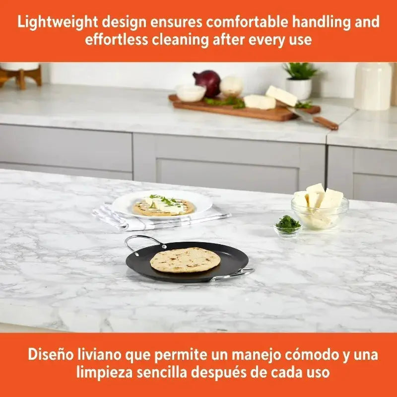 Comal | Carbon Steel | Nonstick | 9 Inch With Metal Handles