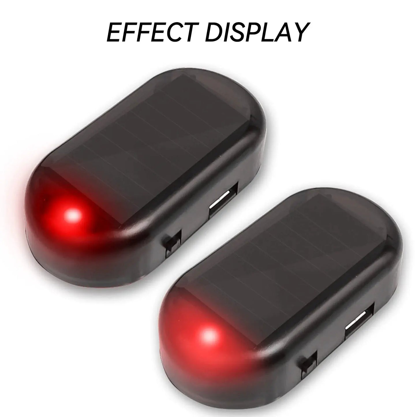 1PC Car Solar Power Red Fake Dummy LED Rechargeable Car Anti-theft Warning Light Alarm Light Security System Strobe Signal Lamp from PriceLows™