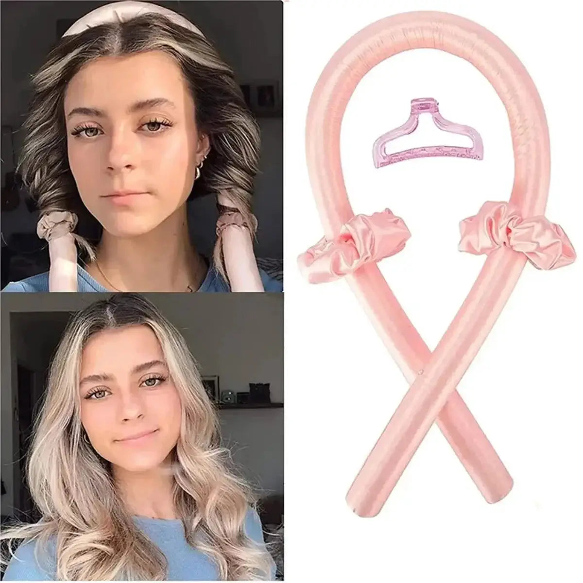Heatless Curling Rod | 100cm Length | Foam Wrap With Ties And Clip
