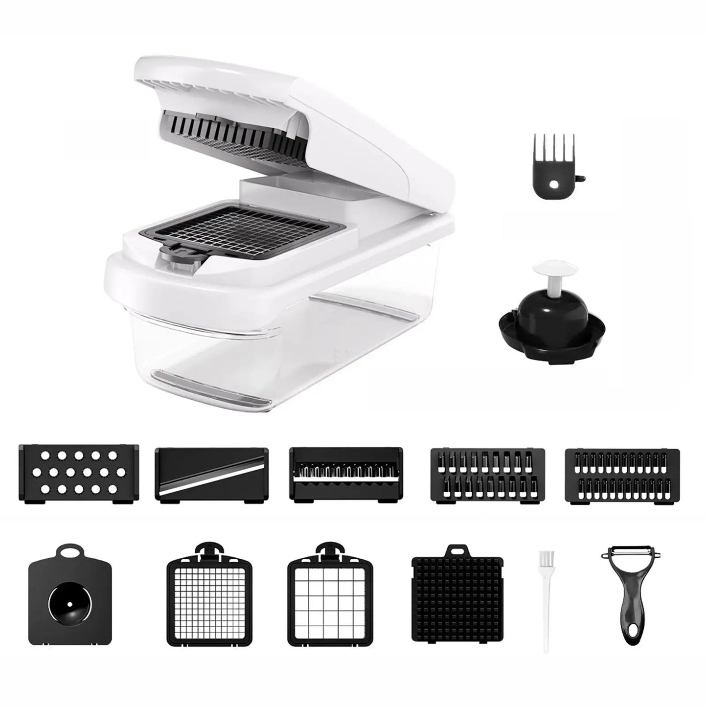 Vegetable Chopper | 15 In 1 Function | 8 Blades With Container