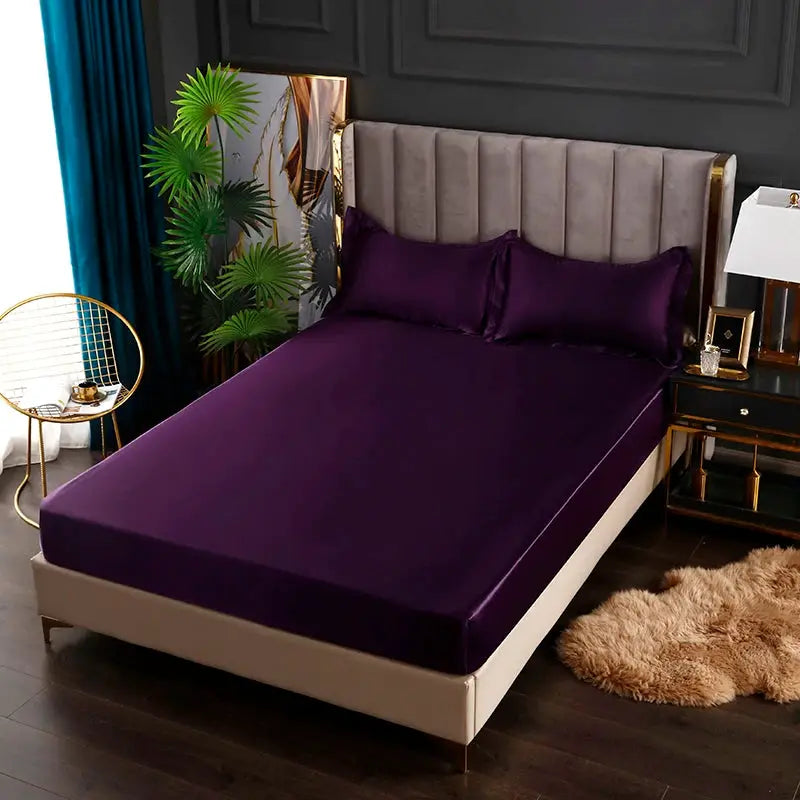Satin Fitted Sheet | 35cm Deep Pocket | Elastic Hem | 140x200 King