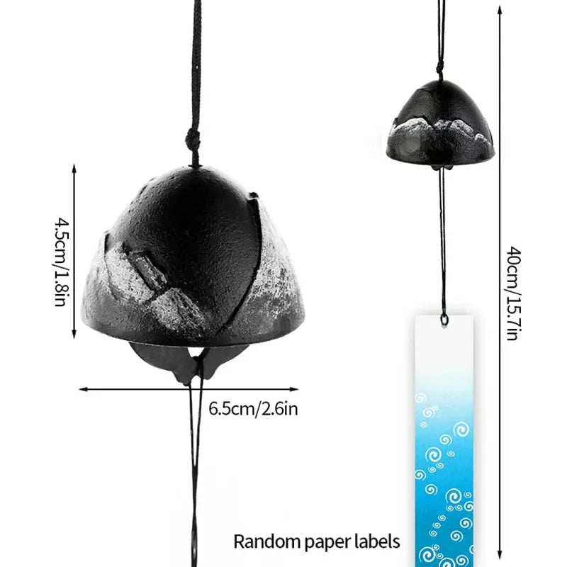 Japanese Wind Chimes Cast Iron Wind Bells Hanging Pendant Feng Shui Good Luck Temple Wind Bells Outdoor Home Garden Decoration from PriceLows™