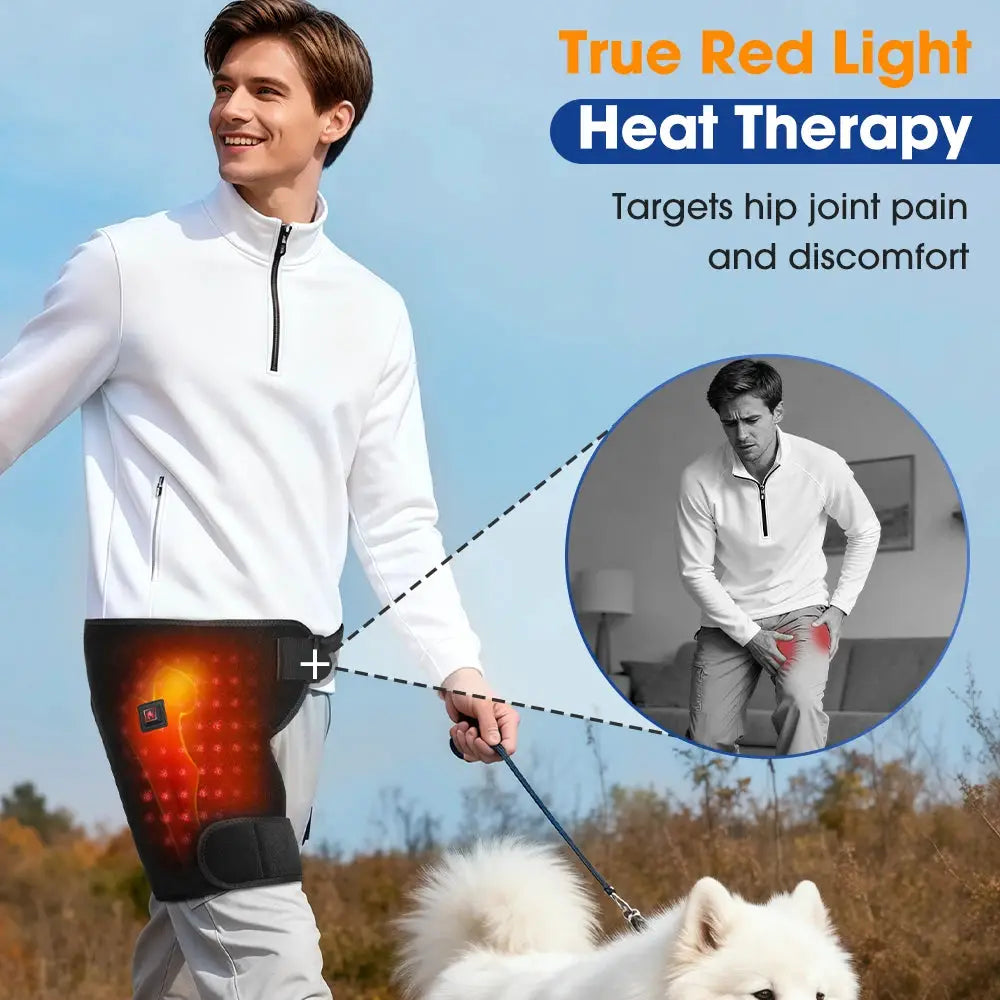 Heated Hip Support Brace | 660Nm Infrared | 3 Heat Levels