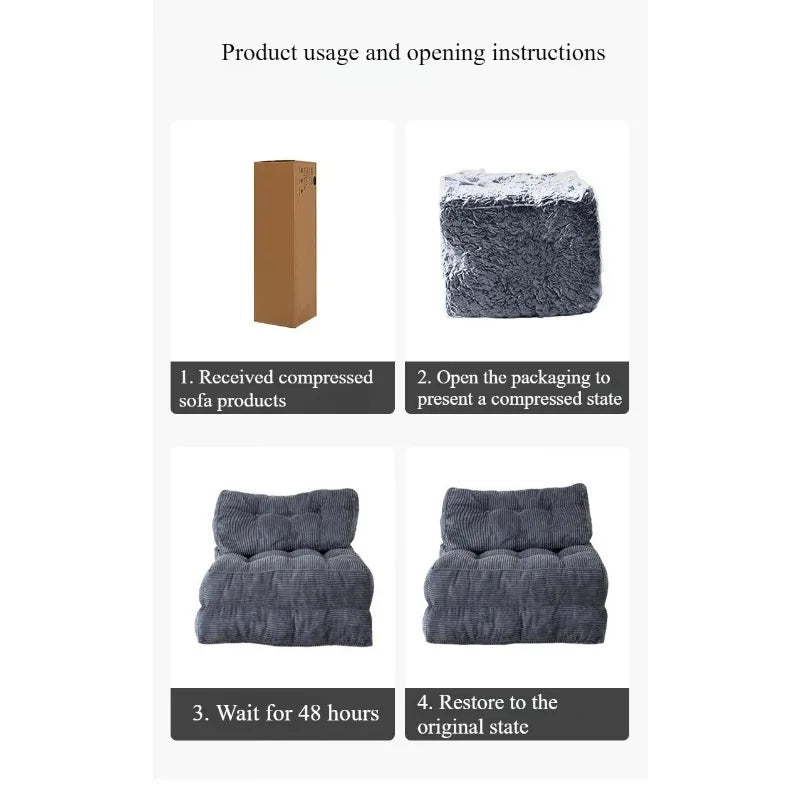 Sofa Bed | Fabric Cotton | Filling Sponge | Single