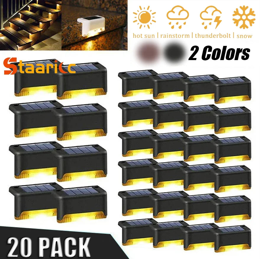 Solar LED Lights Outdoor Garden Light Deck Lamp Solar Stairs Light Waterproof Solar Step Lamp Patio Garden Decor from PriceLows™