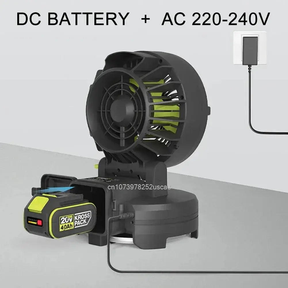 WORX 8inch Cordless Jobsite Fan 7M/s 2200rpm 100ml/min atomizer Rechargeable WU053 Universal 20v Green Battery Platform from PriceLows™