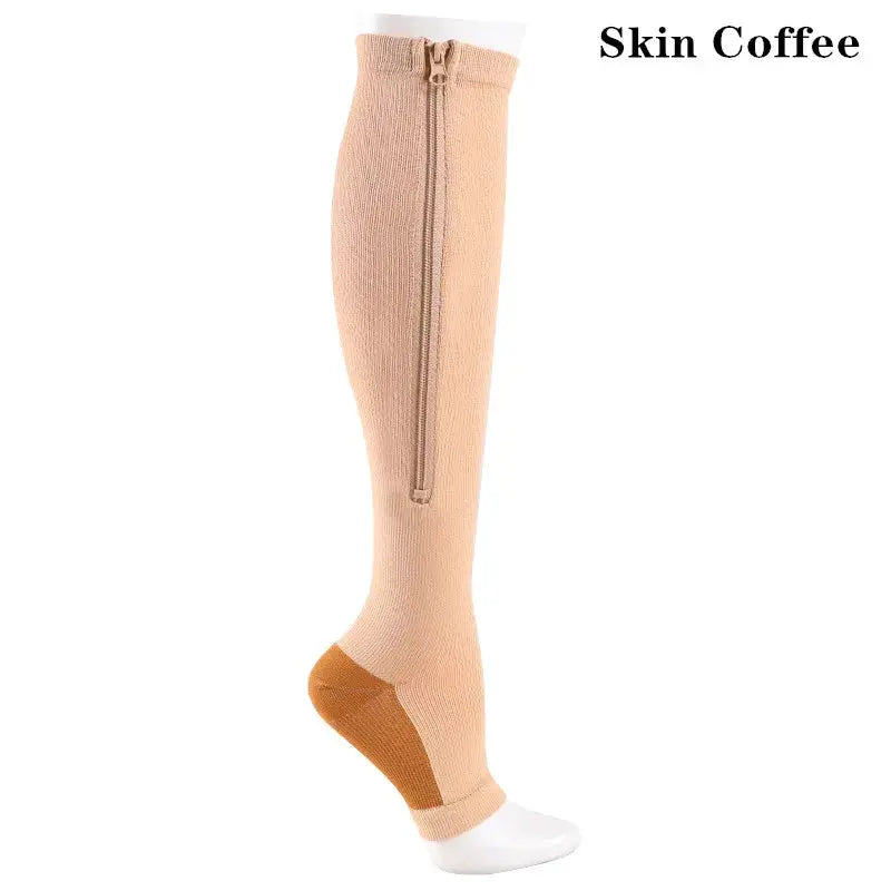 Knee High Compression Socks | 20-30 Mmhg Pressure | Nylon Athletic