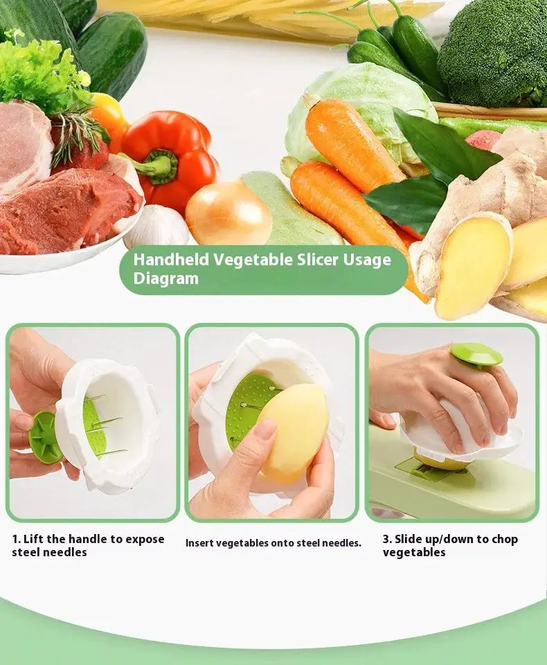 Vegetable Chopper | Stainless Steel Blades | Multi Functional Dicer Grater