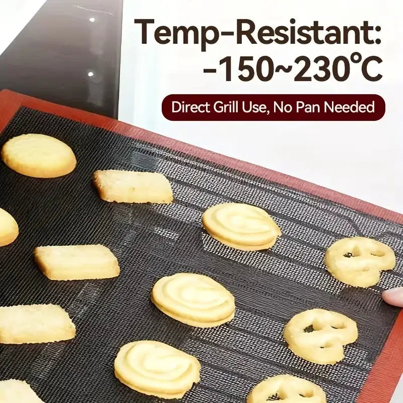 Baking Mat | Reusable Perforated Silicone | Airflow Mesh Oven Safe | One Size