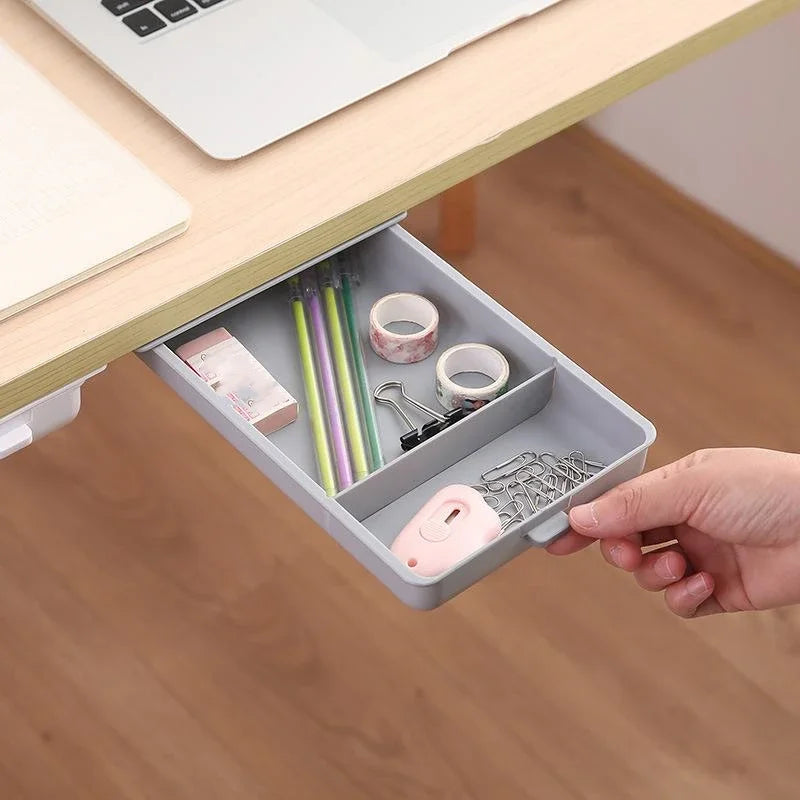 Under Desk Drawer Organizer | ABS Plastic | Adhesive | L22x15.5, S22x10.5