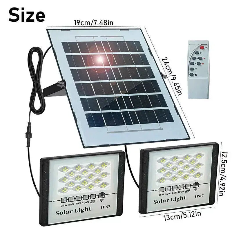 300W LED Solar Street Lights Outdoor Flood Lamps Waterproof Spotlight Emergency Lighting Dusk To Dawn Wall Light For Yard Garden from PriceLows™