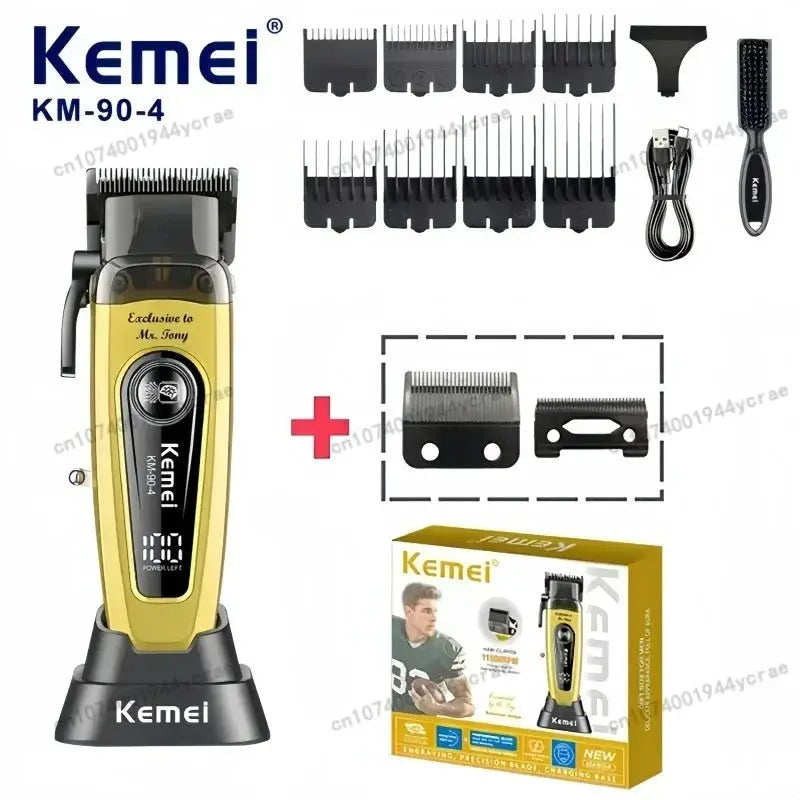 Kemei Cordless Hair Clipper | Brushless Motor | 90Min Battery Unisex
