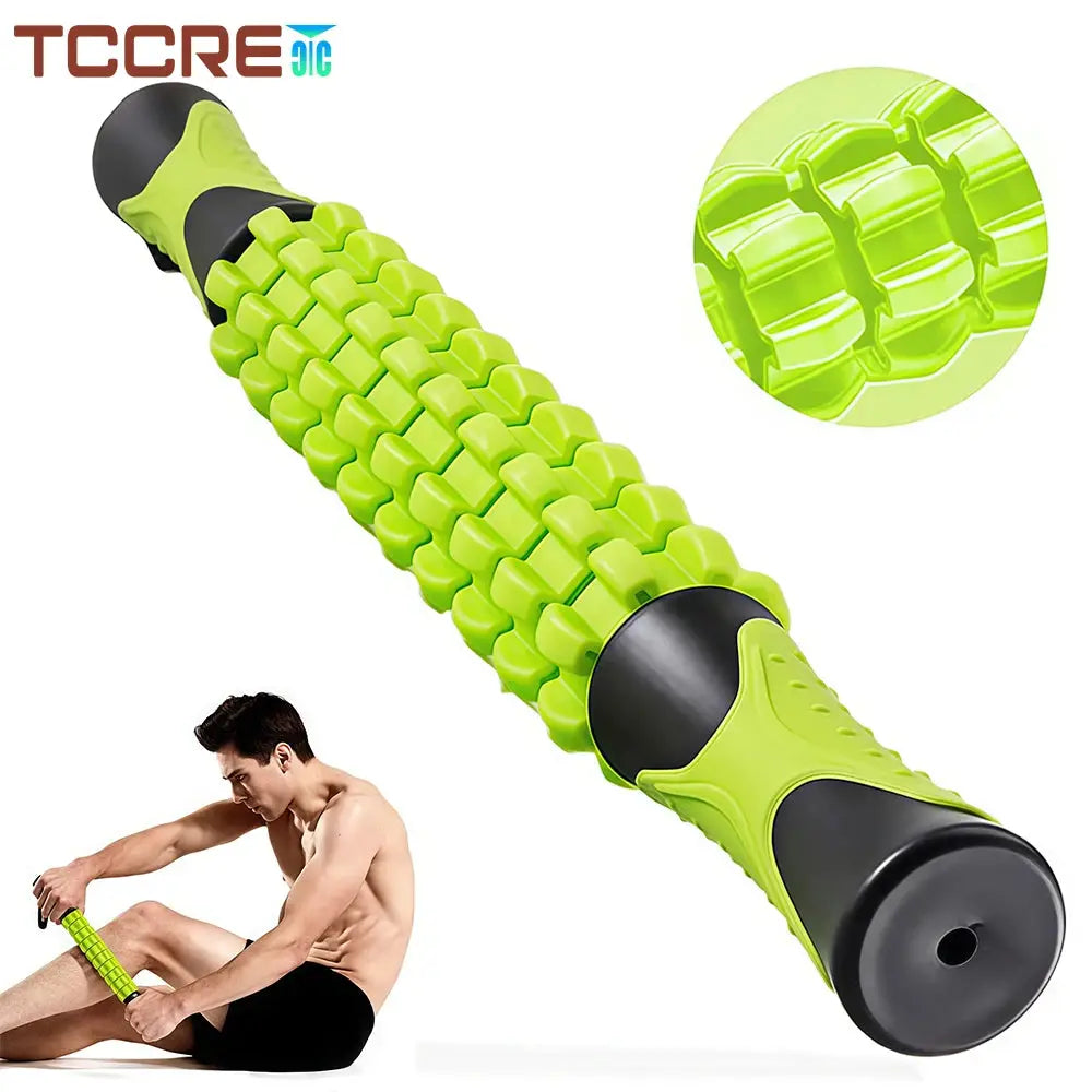 Muscle Roller Massage Stick | Rubber Body Massager | Soreness Relief