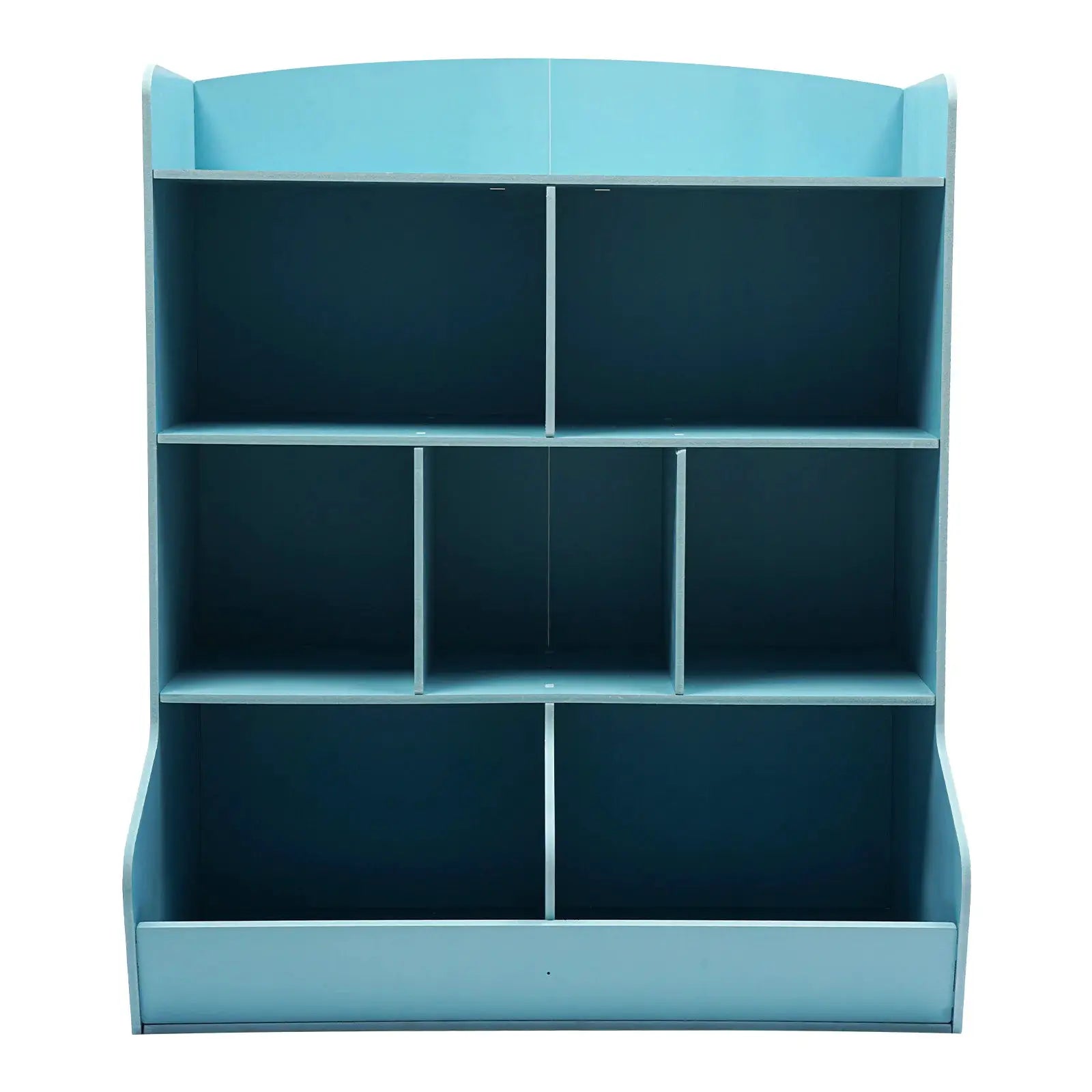 Kids Toy Storage Organizer 4 Tier Children Bookshelf Floor Standing Kid Bookcase Blue Toy Rack for Playroom Bedroom from PriceLows™