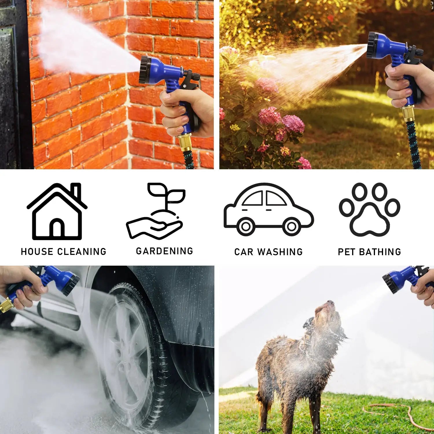 GardenJoy Expandable Garden Hose 3/4 in. x 50 ft. with 7 Function Spray Nozzle Magic Hose outdoor garden hose Water hose from PriceLows™