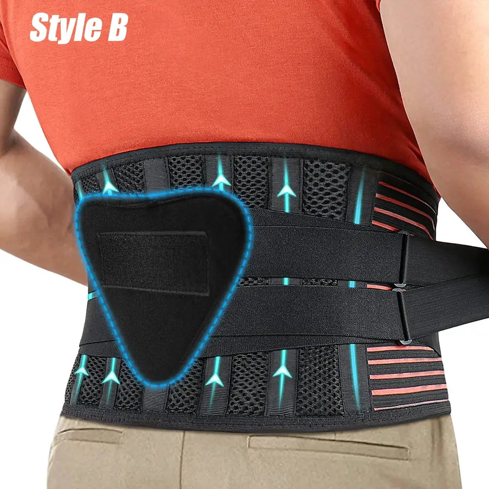 Back Brace | Adjustable Lumbar Support | Waist Belt | Knit Sweat Trainer