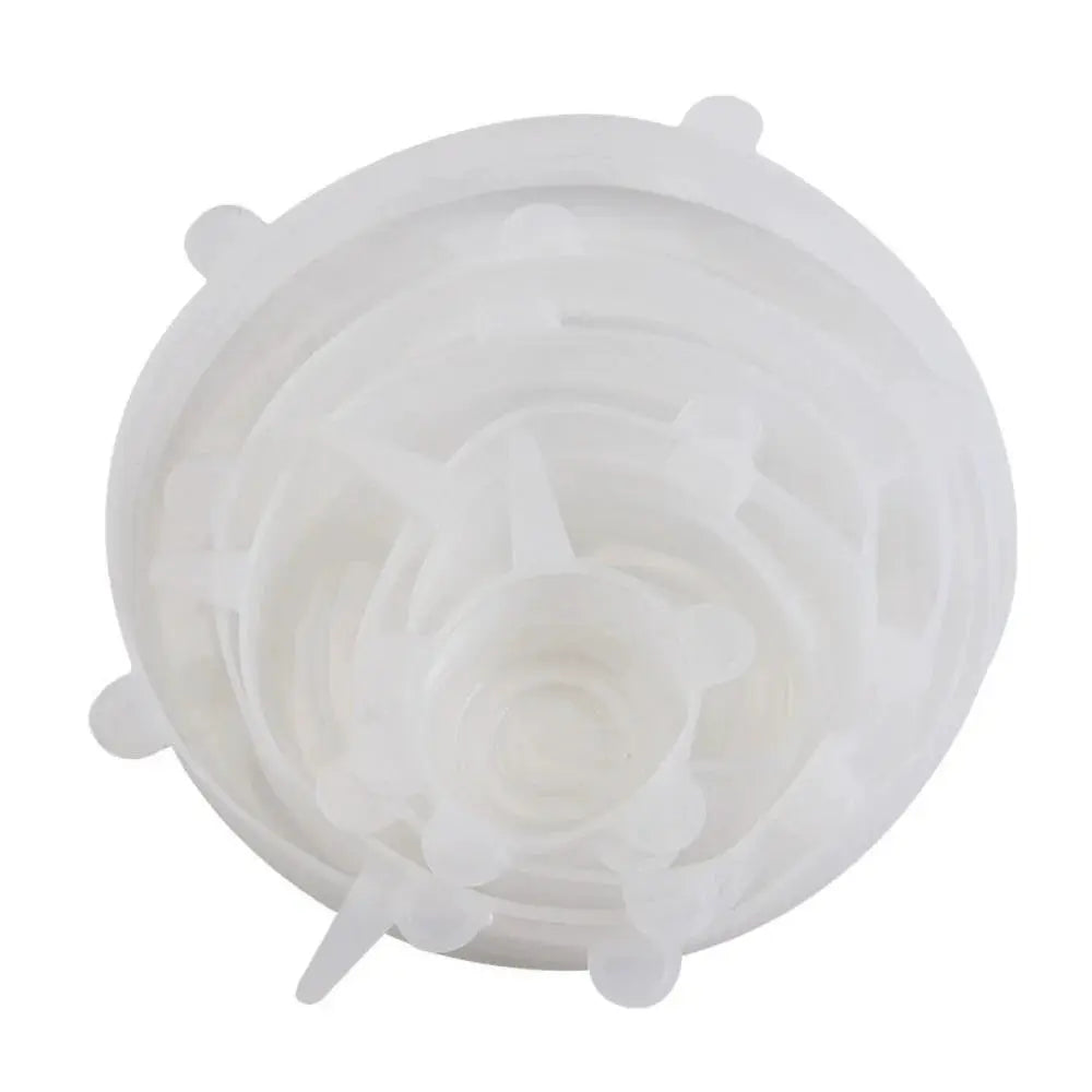 Square Silicone Lids | 6 Piece Set | Elastic Stretch | Multi Bowl Sizes