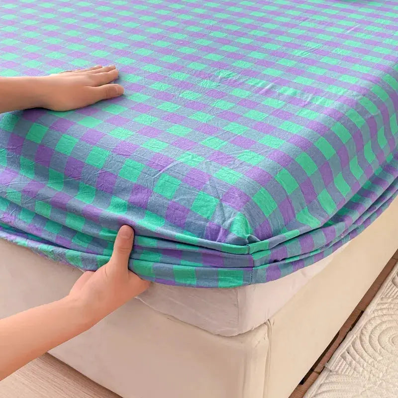 Pure Cotton Fitted Sheet Adults Kids Room Bedsheets Single/Twin/Queen/King Size Bed Cover простынь Soft Mattress Protector from PriceLows™