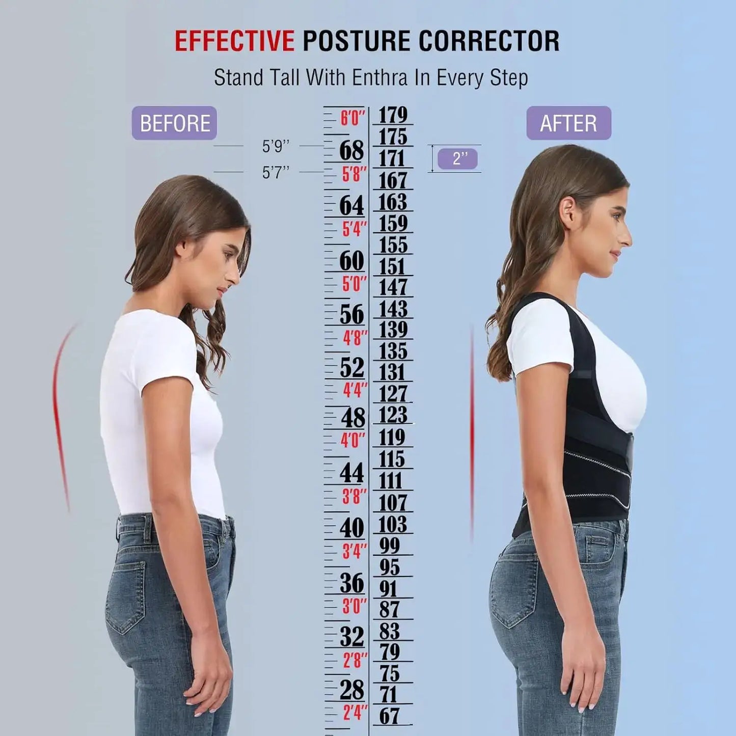Adjustable Shoulder Posture Brace | Upper Back Support | One Size