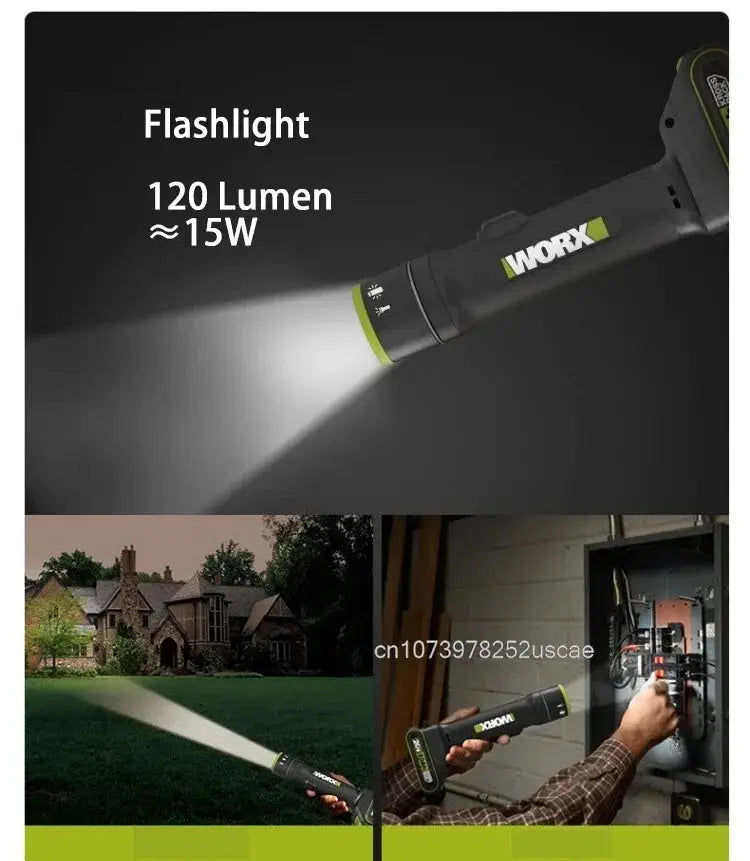 WORX WU010 WU027 WU028 WU206 20V Lithium Battery Multi-function Flashlight Outdoor Portable LED Light [Non Battery and Charger] from PriceLows™