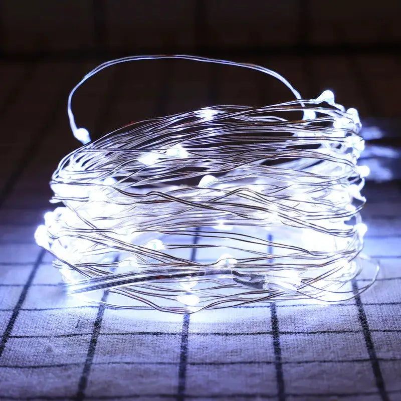 Fairy Lights Battery Operated Wedding Centerpiece Table Decorations Party Christmas Silver Wire String Lights Battery Powered from PriceLows™
