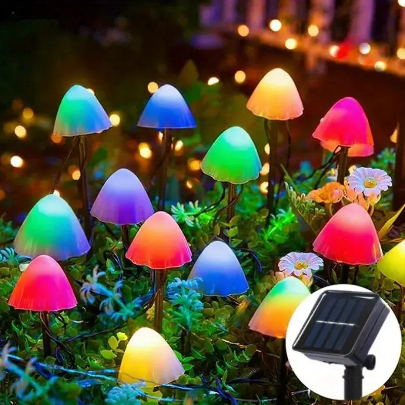 12pcs Mushroom Solar Lights Fairy Solar String Lights 8 Modes Outdoor Solar Pathway Lights Outdoor Decor for Christmas Lamp from PriceLows™