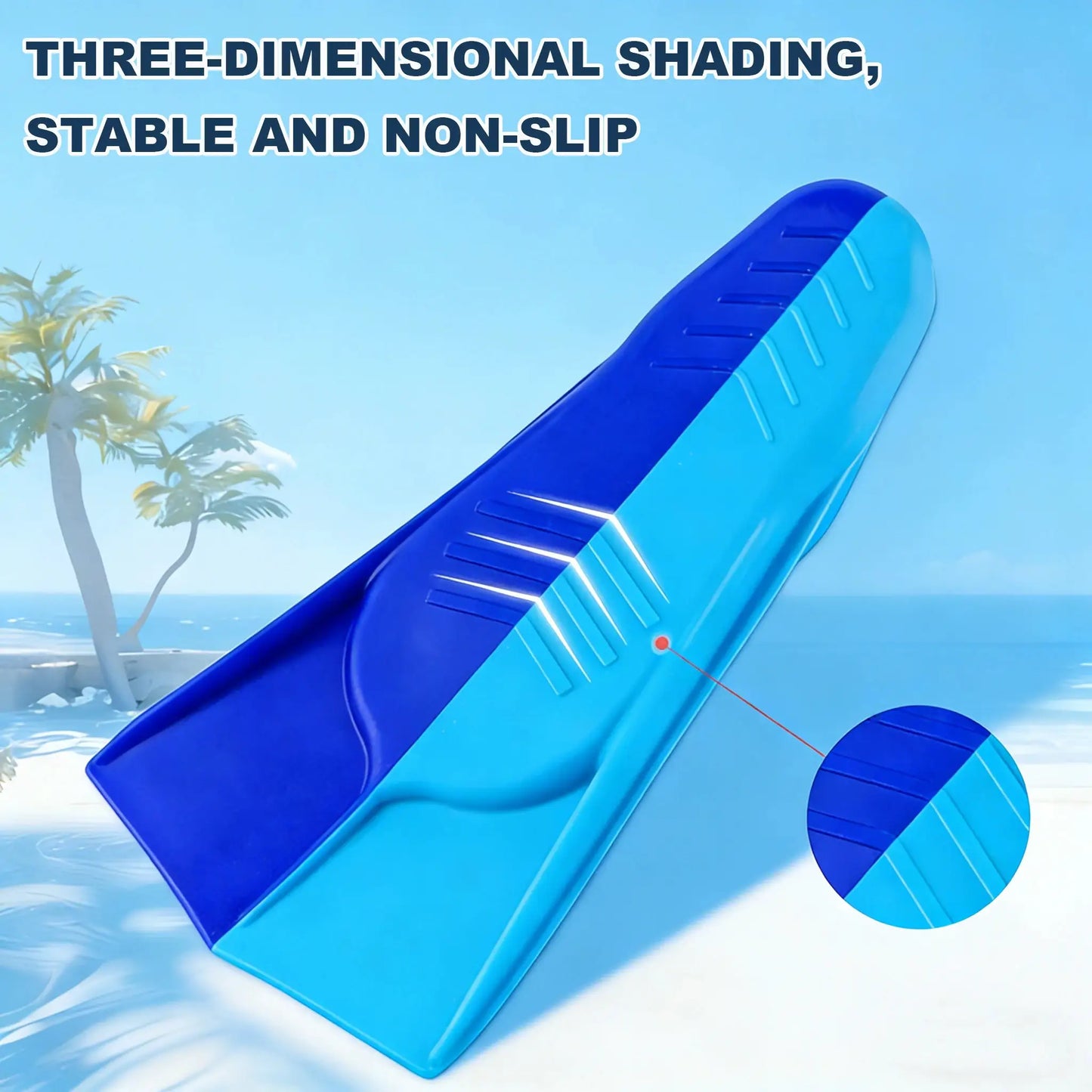Silicone Fins Split Flipper Children Adults Youth Snorkeling Swim Short Fins Pool Training Kids Girls Boys Beginners Multisize from PriceLows™