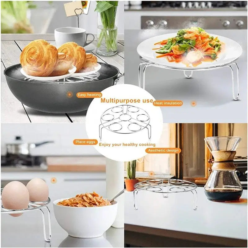 Egg Steamer Rack Trivet | Stainless Steel | Instant Pot Compatible | JT192