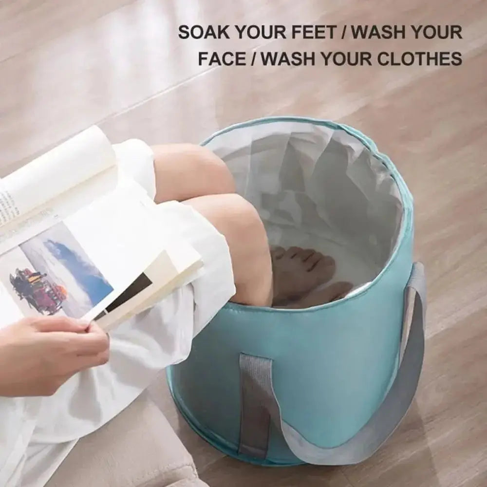 Foldable Foot Bath Tub | 5 Layer Thick Fabric | Large Capacity Portable Wash Basin For Travel And Spa Use