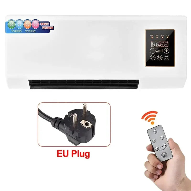 Electric Air Conditioner Fan Wall Mount Easy Temperature Timer Heating and Cooling Fan Space Heater Fan with Remote Control from PriceLows™